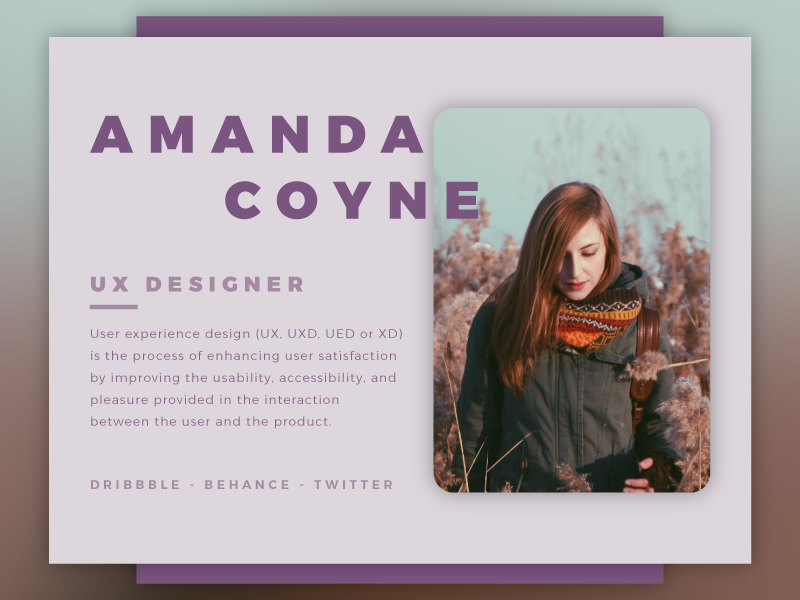 User Profile - Daily UI #006 daily ui 006 006 dailyui daily ui ui ui design ux ux design ui ux profile user user profile