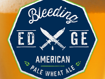 Bleeding Edge Beer Label beer knife label logo rough typography