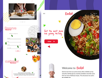 eCommerce restaurant landing page branding ecommerce frontend developer graphic design restaurant design ui