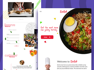 eCommerce restaurant landing page