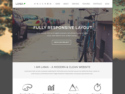 Lania - Design for Oct 2013 business corporation creative flat minimal multi purpose organize personal ui ux