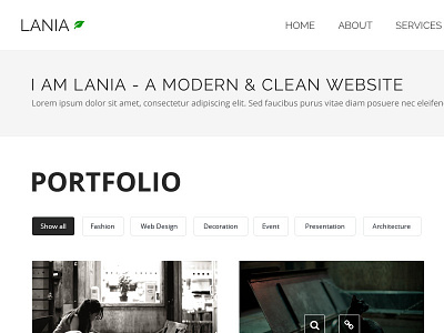 Lania - Portfolio page business corporation creative flat minimal multi purpose organize personal ui ux