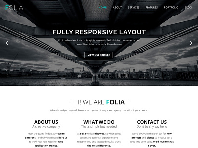 Folia - Clean & Modern Design clean elegant flat modern multipurpose template theme typography ui ux