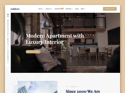 GoldenA - Single Property Joomla Template apartment property real estate ui ux website website builder