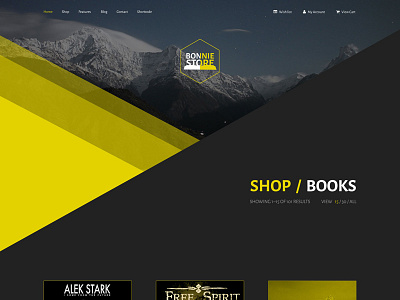 Category - Bonnie Store book clean creative flat modern shop store ui