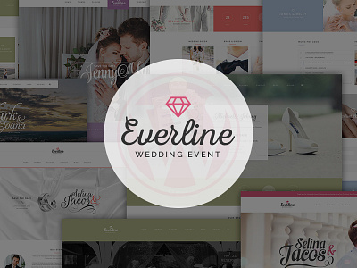 Everline - Wedding WordPress Theme couple ecommerce event love music party shop store valentine wedding