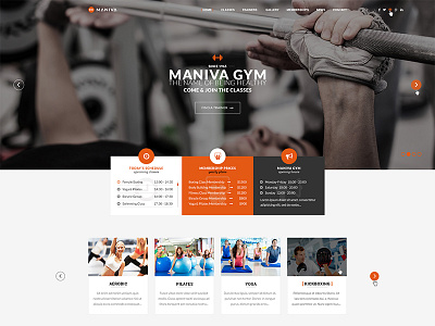 Maniva - Yoga Fitness Theme fitness gym heathy yoga