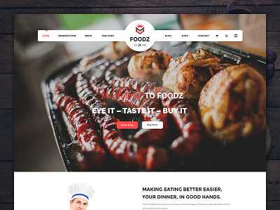 Foodz - Restaurant, Spa and Salon Joomla Template bar booking ecommerce hotel reservation restaurant salon spa