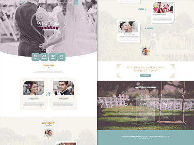 Wedding Fuchsia - WordPress Wedding Theme bride ceremony couple event feminine gallery groom one page rsvp video vintage wedding