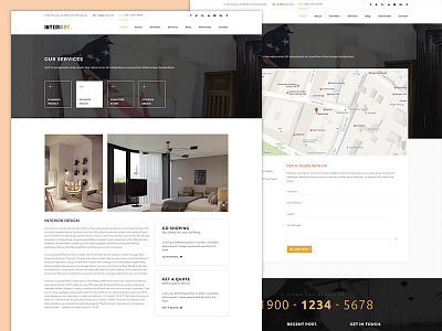 About, Service and Contact page - InteriArt WP Theme