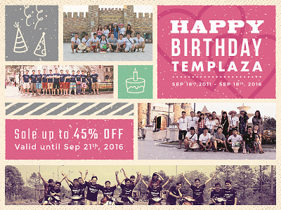 Happy 5th Birthday TemPlaza!!! birthday coupon discount event joomla sale templaza wordpress