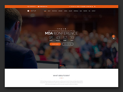 Meetup - Free PSD Template booking conference event free freebie government meetup organization