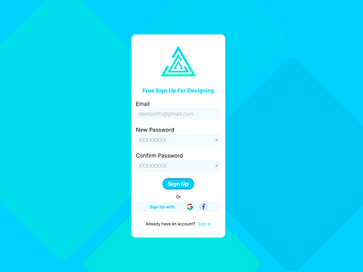 Sign Up mobile UI design