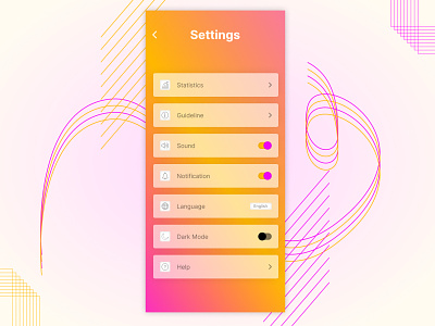 Setting Mobile UI app design design game setting graphic design mobile app mobile ui profile setting setting setting mobile ui setting page settings ui ui ux design uiux uiux design ux