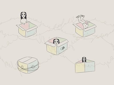 Reshape the box you can't get out of comic creative direction illustration