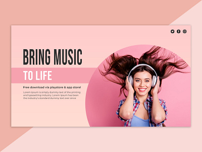 Web header design banner design graphic design music banner web header