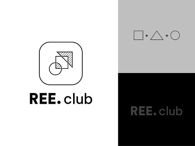 REE.Club Logo Design 3d branding design graphic design illustration logo minimal