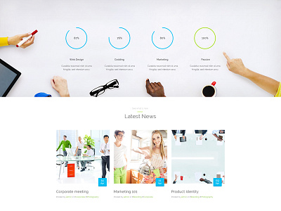 Modern Business Template. Bonus 1 FREE PSD