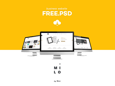 Free Business Website .PSD Version Download business theme business website clean corporate free psd free website freebie modern webdesign