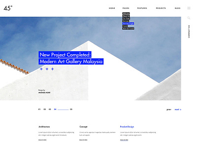 45 degrees - Architecture Studio PSD Template Download