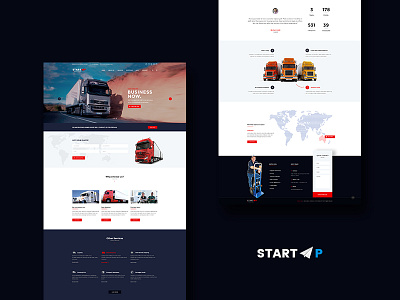 StartUp - Transport/Cargo Demo architecture auto shop business cargo cleaning construction corporate financial gardening trasnport