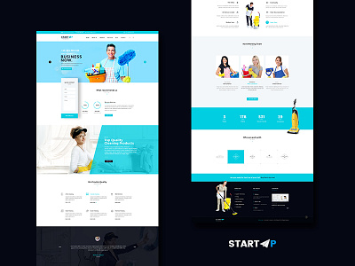 StartUp - Cleaning Company Demo architecture auto shop business cargo cleaning construction corporate financial gardening trasnport