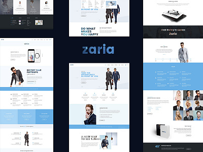 Zaria – Business Constulting HTML5 & CSS3 Template blue bootstrap business business website clean minimal consulting corporate financial template theme website wordpress