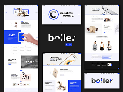 Boiler - Creative Agency HTML5 & CSS3 Template agency animations bootstrap creative css3 free psd html5 parallax psd template website