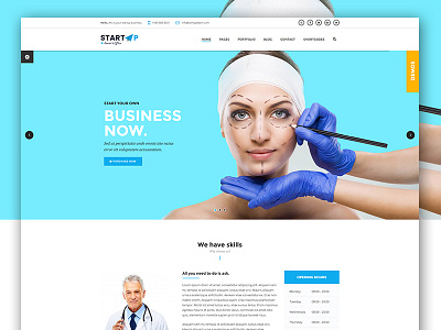 StartUp - Medica Demo Website Template | themeforest.net architecture auto shop business cargo catering cleaning construction corporate financial gardening medical trasnport