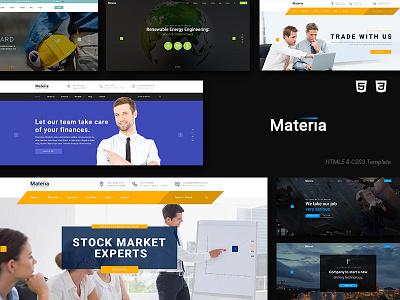 Materia - Consortium Multiuse Pack HTML5 & CSS3 Template business css3 finance green energy html5 industrial insurance projects template trade website wordpress