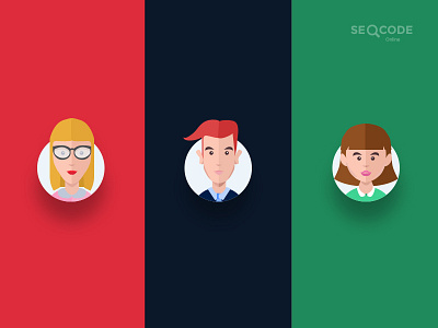 Our team characters illustrations for project SEOCODE characters design flat illustrations ilustration minimal people psd template vector wordpress theme