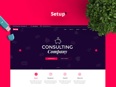 Setup business creative css3 graphs html5 minimal modern seo template webdesign website wordpress