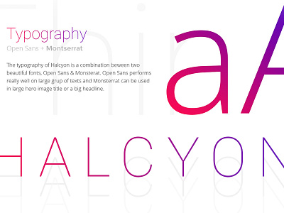 Typography Halcyon