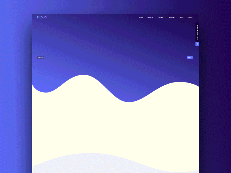 Doom Animation theme template website ux ui gradient modern psd mockup webdesign design