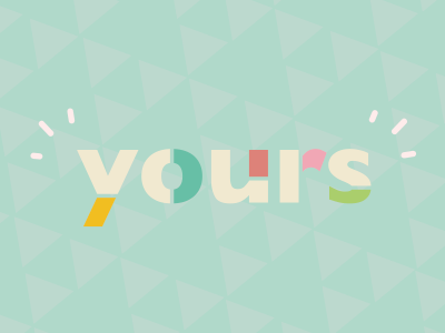 "Yours" animation branding geometric motion shapes simple