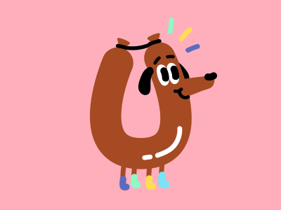 Rookworsthond dog illustration sausage socks vector