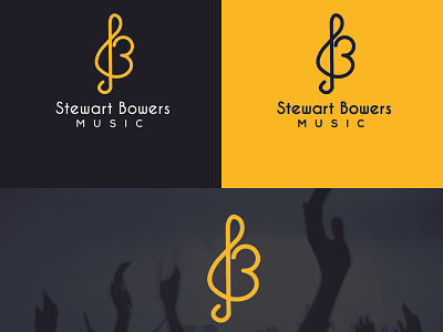 Stewart Bowers Music branding design icon illustration typography