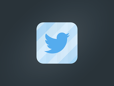 Twitter Mirror App Icon app app icon cut glass icon mirror reflection twitter twitter mirror