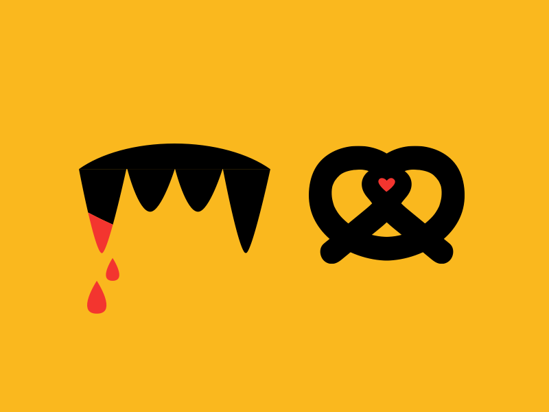 True Blood Icons illustrations icons drops heart pretzel fangs true blood