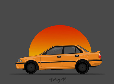 Toyota corolla AE92 car illustration car car design car illustration illustraion tshirt tshirt design vector