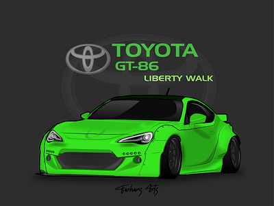 Toyota GT86 illustration art wallpaper car illustration