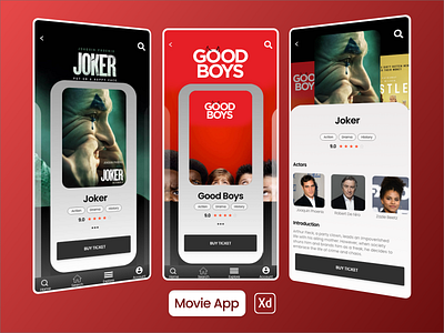 Movie Ticket Booking App adobexd adobexdmasterclass app design figma illustration logo ui ux xddailychallenge