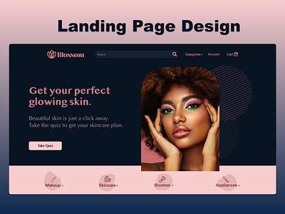 Blossom Cosmetics Landing Page | Adobe XD Masterclass
