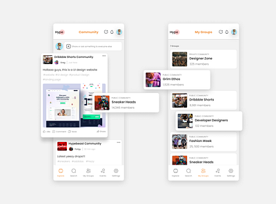 Community App android app app design community dashboard figma mobile social media ui ux