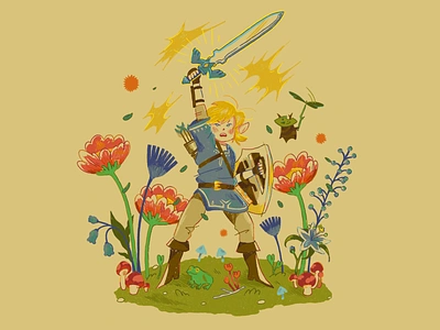 Master Sword art botw breath of the wild digital art digital illustrator drawing illustration illustrator legend of zelda link procreate zelda