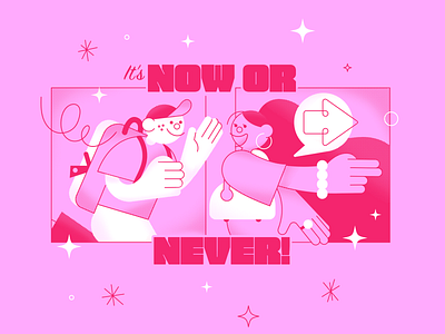 It's now or never! design digital art digital illustrator drawing illustration illustrator