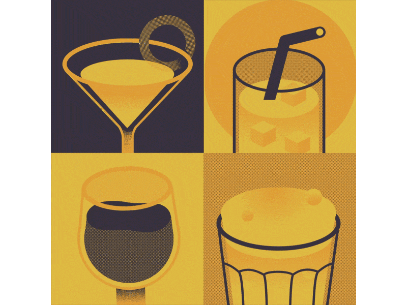 alcohol alcohol animated gif animation art beer cocktails digital art digital illustrator drinks illustration illustrator wine