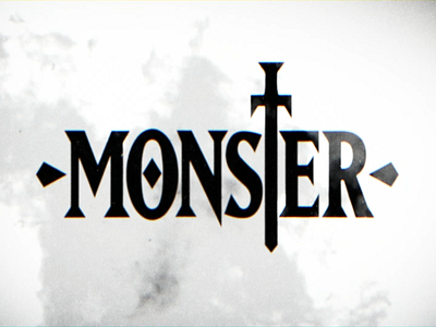 Naoki Urasawa's Monster Title Card anime art direction art direction design black and white design monochrome monster naoki urasawa