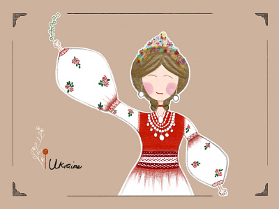 Ukraine design digital painting girl illustration sketchbook ukraine