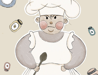 Angry Chef angry chef cooking design digital painting illustration jam sketchbook